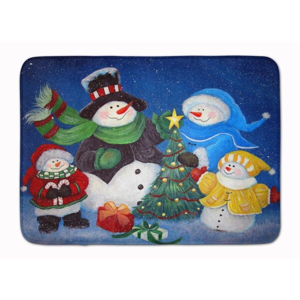 Carolines Treasures The Family Gathering Snowman Machine Washable Memory Foam Mat PJC1086RUG - main